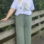 Wijde broek met hoge taille