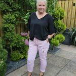 Zwarte blouse met ruffle mouw